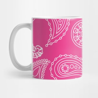 Mandala Pattern Pink and White Halloween Fall Autumn Season Mug